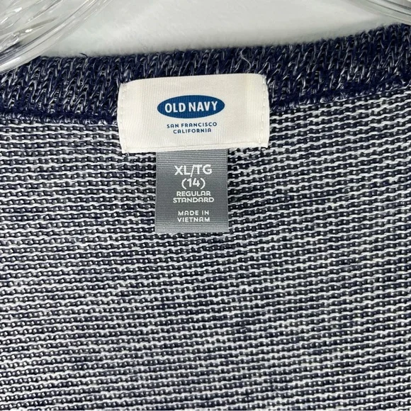 Old Navy Cardigan Sweater Women's‎ XL Lost At Sea Navy Blue Long Line Marled - Picture 10 of 10